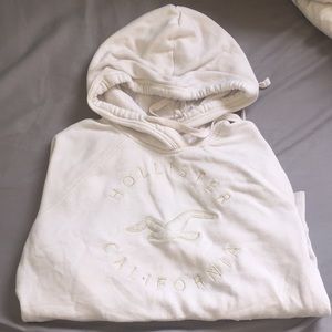 Hollister white hoodie